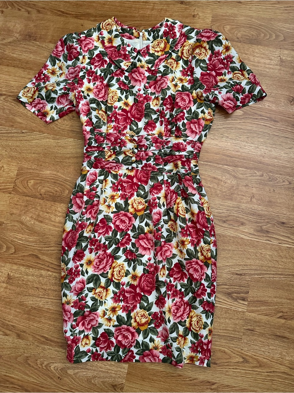 Vintage Floral Mini Dress S
